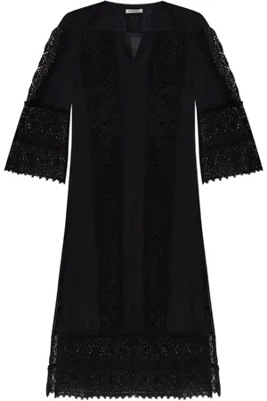 By Malene Birger Lace-panel midi dress