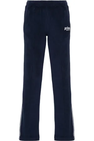 Sporty & Rich Logo-embroidered terry-cloth trousers