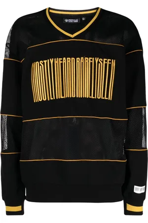 MOSTLY HEARD RARELY SEEN Logo-embroidered hybrid sweatshirt