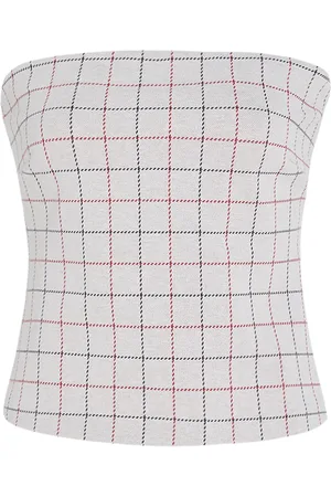 ROSETTA GETTY Check-pattern top