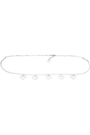 Alessandra Rich Crystal heart belt