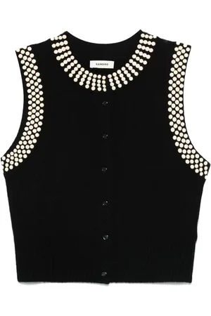 Sandro Faux-pearl vest