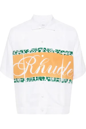Rhude Logo-print chambray shirt