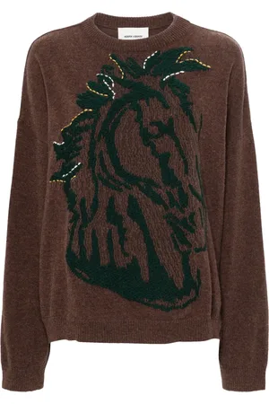 HENRIK VIBSKOV Horse Head-jacquard jumper