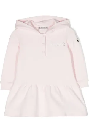 Moncler Logo-embroidered jersey hooded dress