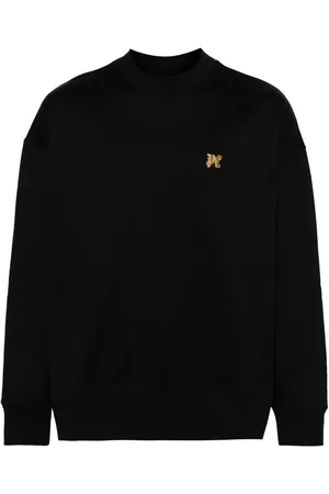 Palm Angels Logo-plaque cotton sweatshirt