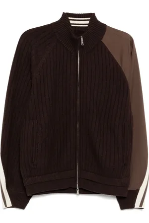 CROQUIS Splicing zip-up cardigan
