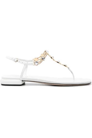 Miu Miu Rhinestone-embellished thong sandals