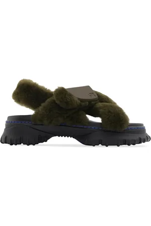Burberry Shearling pebble sandals
