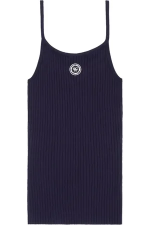 Sporty & Rich Logo-patch ribbed tank top