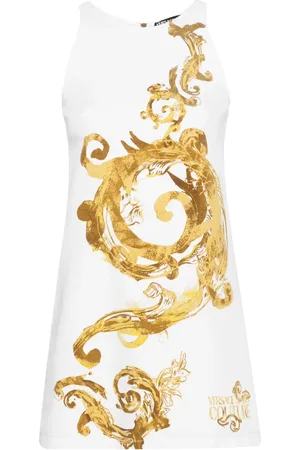 VERSACE Watercolour Couture denim mini dress