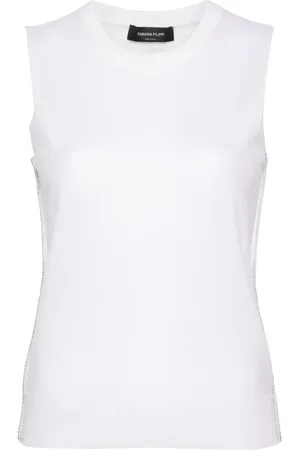 Fabiana Filippi Lurex-detail fine-knit top