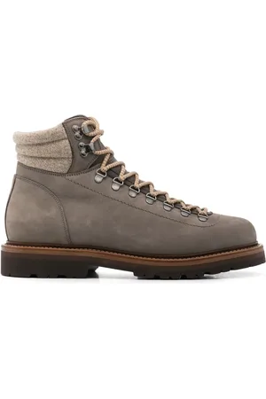 Brunello Cucinelli Wool-insert nubuck boots