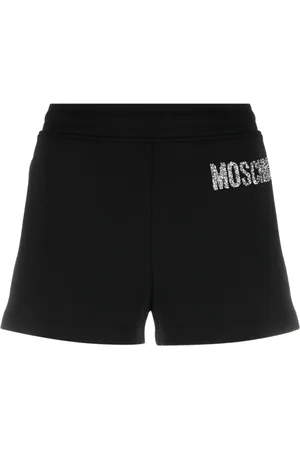 Moschino Logo-embellished organic cotton shorts