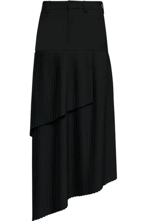 Maison Margiela Asymmetric fluid gabardine maxi skirt