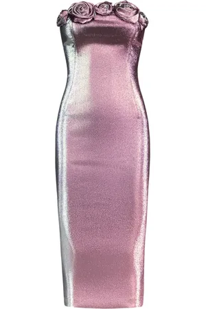 AREA Lam?? midi dress