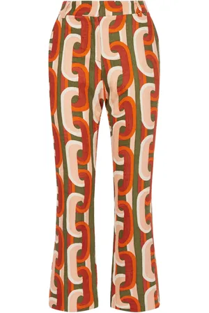 La DoubleJ 24/7 Prometheus-print kick-flare trousers