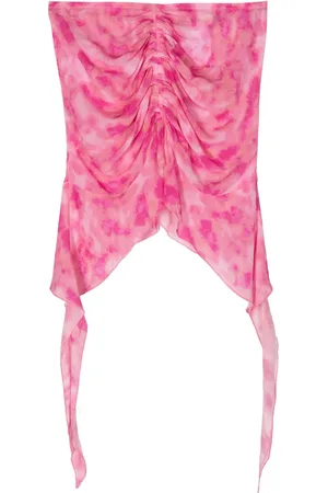 MISBHV Tie-dye chiffon miniskirt