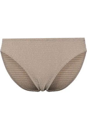 Totême Mid-rise smocked bikini bottoms