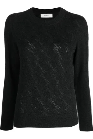 PRINGLE OF SCOTLAND Pointelle-argyle knit cashmere jumper