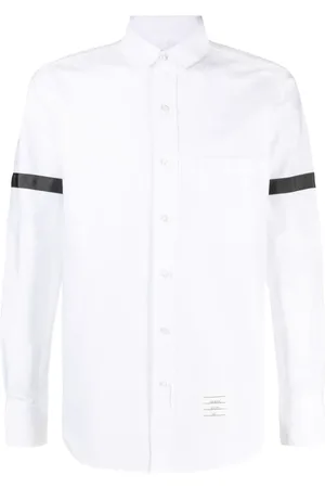 Thom Browne Grosgrain-armband cotton shirt