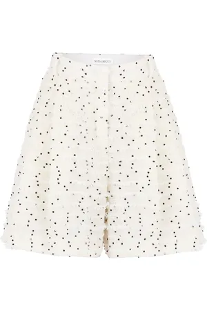 Nina Ricci Pleated tweed shorts