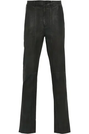FREI-MUT Merci leather straight-leg trousers
