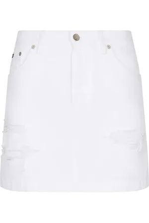 Dolce & Gabbana Distressed denim miniskirt