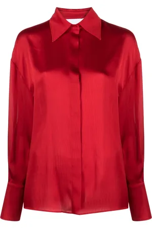 GENNY Satin-finish button-up shirt