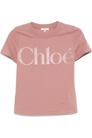 Chloé Flocked-logo T-shirt