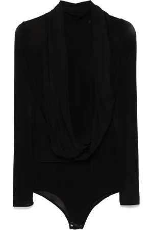 MAGDA BUTRYM Cape-effect sheer bodysuit