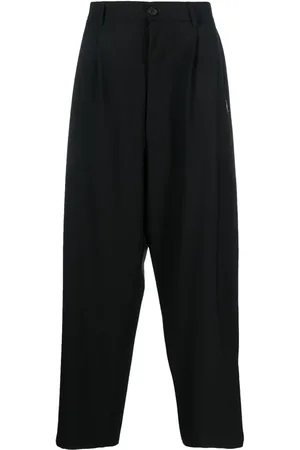 MARCELO BURLON Feather Over pleated trousers