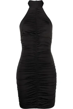 Noire Swimwear Ruched halterneck minidress