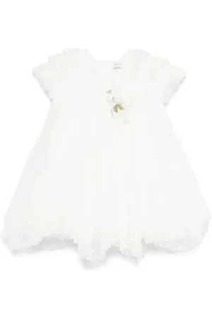 MONNALISA Floral-embroidered dress