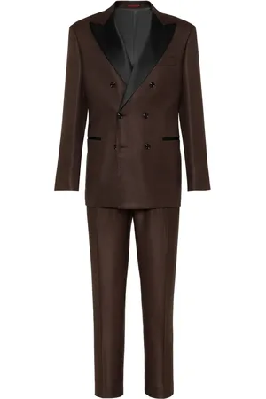 Brunello Cucinelli Double-breasted tuxedo suit