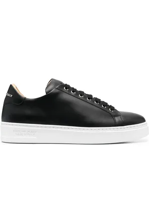 Philipp Plein Skull and Plein low-top leather sneakers
