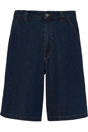 Prada Logo-plaque denim bermudas