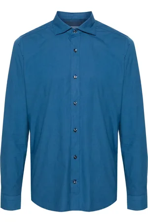 Tintoria Mattei Cutaway-collar cotton shirt