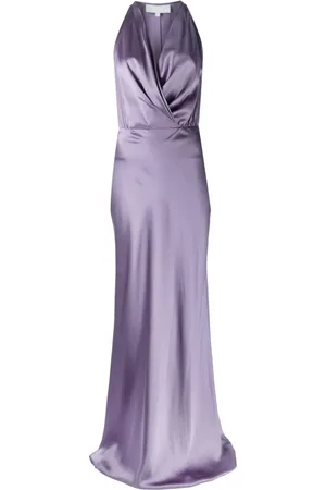 Michelle Mason Draped halterneck gown dress