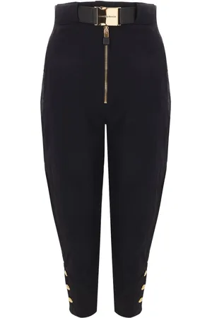 Elisabetta Franchi Belted toile trousers