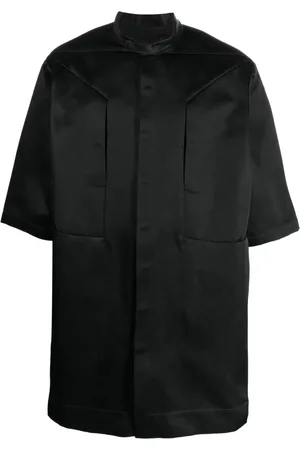 Rick Owens Band-collar satin shirt