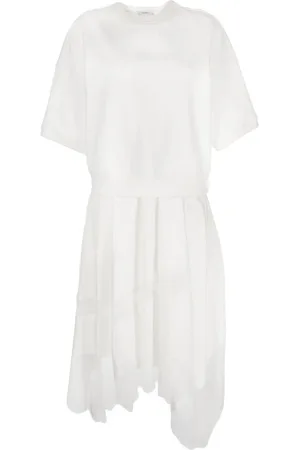 GOEN.J Layered lace-trim dress