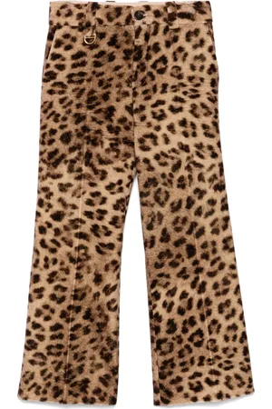Chloé Leopard-print velvet trousers