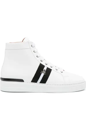 Philipp Plein Skull-charm leather sneakers