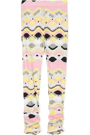 PUCCI Junior Geometric-print cotton-blend leggings