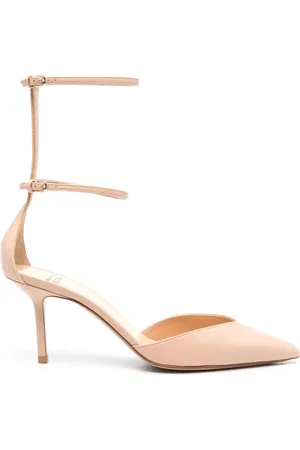 Francesco Russo Double-strap 75mm leather pumps