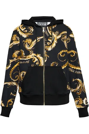 VERSACE Barocco-print zip-up hoodie