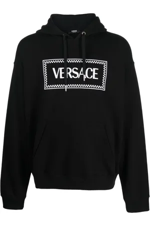 VERSACE 90s Vintage logo-embroidered hoodie