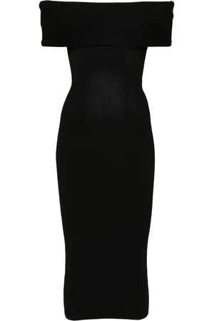 MUGLER Off-shoulder knit dress