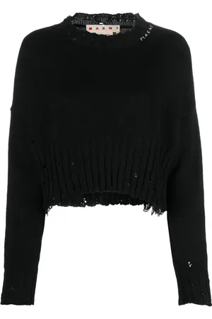 Marni Distressed cropped jumper